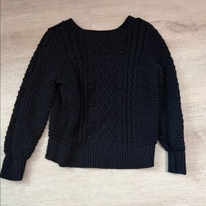 Baby Gap Black Cable Knit Sweater